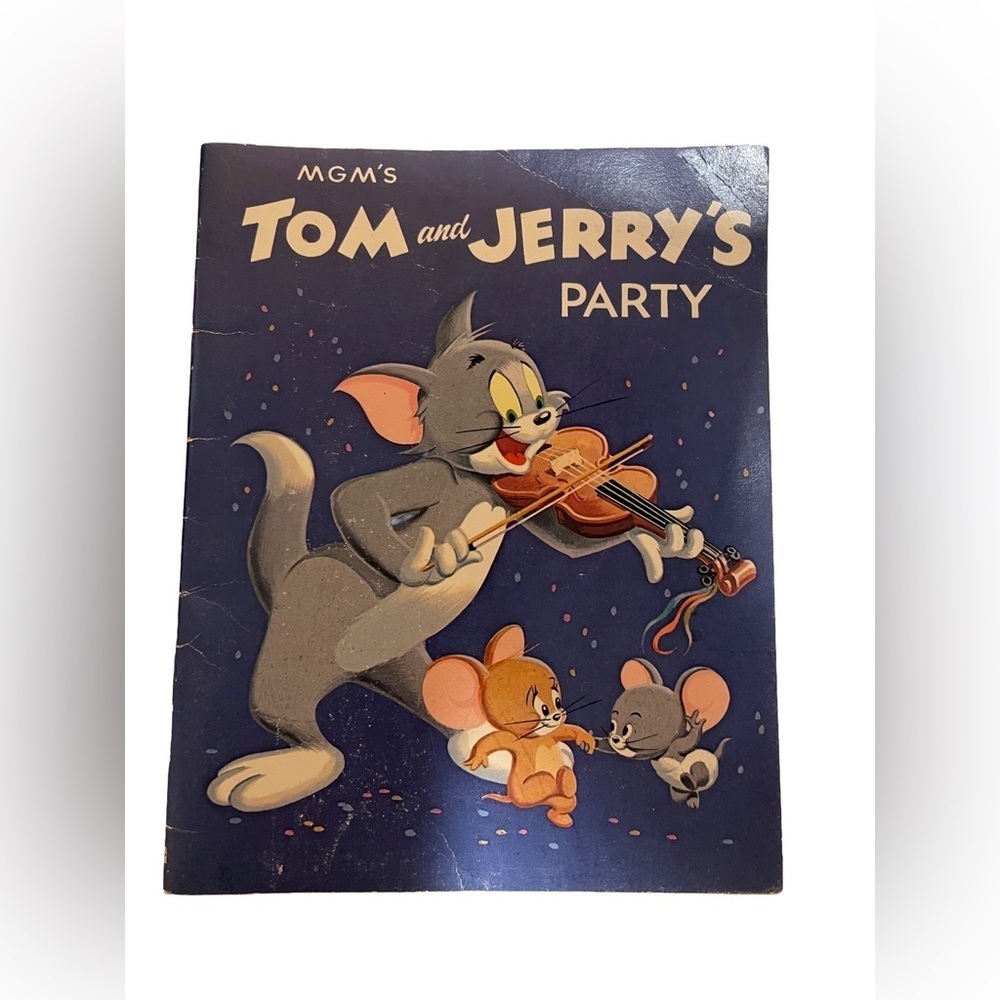 MGM’s Tom and Jerry's Party Book 1974 paperback VTG Cat & Mouse